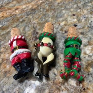 Festive Christmas Wine‎ Bottle Stoppers